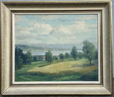 Hans Keller (1884-1983) Ölgemälde  Zürichsee Horgen