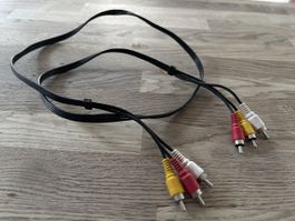 Stereo-Stecker an drei Cinch-Plugs