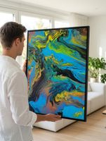Quadro astratto dipinto a mano arte moderna acrilico ARCAOS