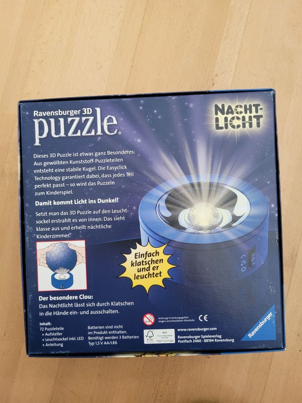 Ravensburger Puzzle: Nachtlicht / Puzzleball /Minion – Nuovo (secondo la descrizione) da Burgdorf venduto da Pascal846 1