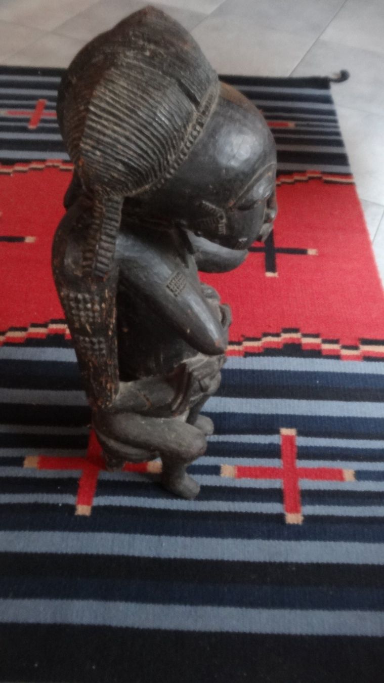 Skulpturen & Statuen: Statue Maternité Baoulé, ancienne  bois h.72cm – Gebraucht aus Rebeuvelier von falcon58 6