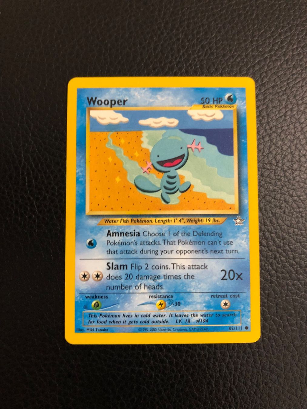Pokémon Carte collezionabili: Neo Genesis Wooper 82/111 Ab 1 – Usato da Paradiso venduto da Pkmn10