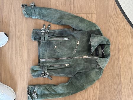 Diesel Lederjacke Damen grün Grösse XS guter Zustand