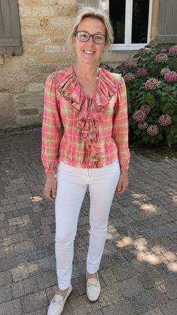 RALPH LAUREN | blouse carreaux rose vert bohème Y2K | XS