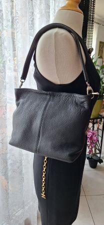 Sac noir en cuir