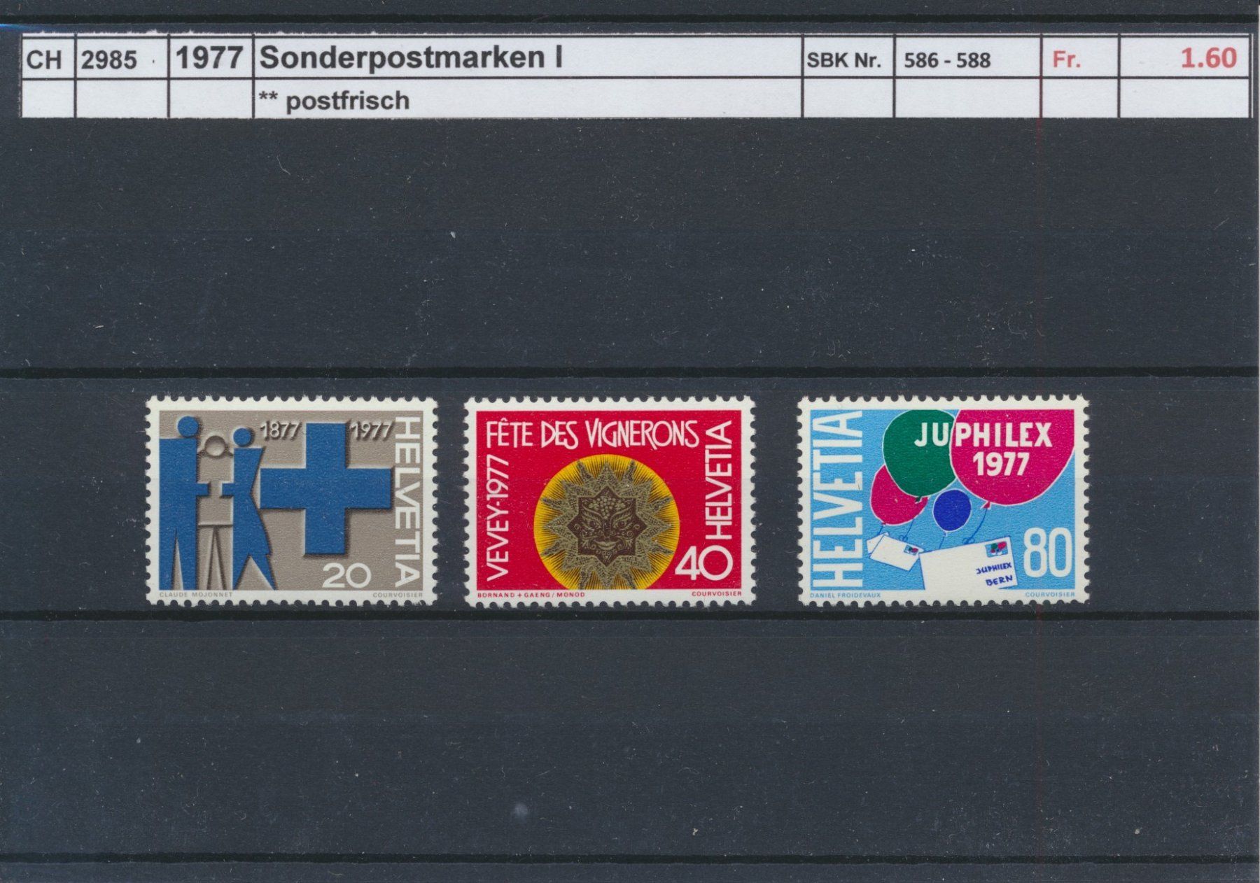 Tous les timbres: 1977 "Sonderpostmarken I", ** postfrisch – Neuf (Voir description) à Winterthur par Zupogeru