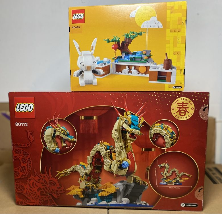 Lego Lunar New Year Auspicious Dragon 80112 Jade Rabit 40643 (Neu und ...