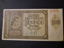 Croatie 1941 1.000 kuna P4
