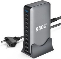 Ladegerät, 10 Port Ultra-schnelle GaN 4 Ladestation