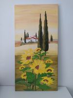 Sunflower Field Original Oil Painting (35 x 70 cm) Decor 🌻