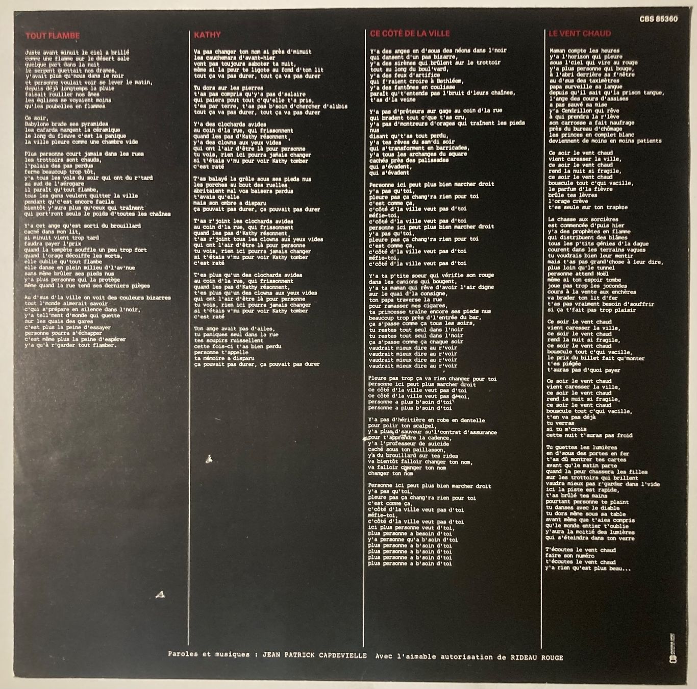 Dischi in vinile: JEAN-PATRICK CAPDEVIELLE - LE LONG DE LA JETÉE – Usato da Poliez-Pittet venduto da Newtown-Records 2
