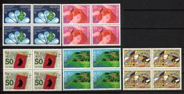 1988, Sonderpostmarken I, Viererblöcke **