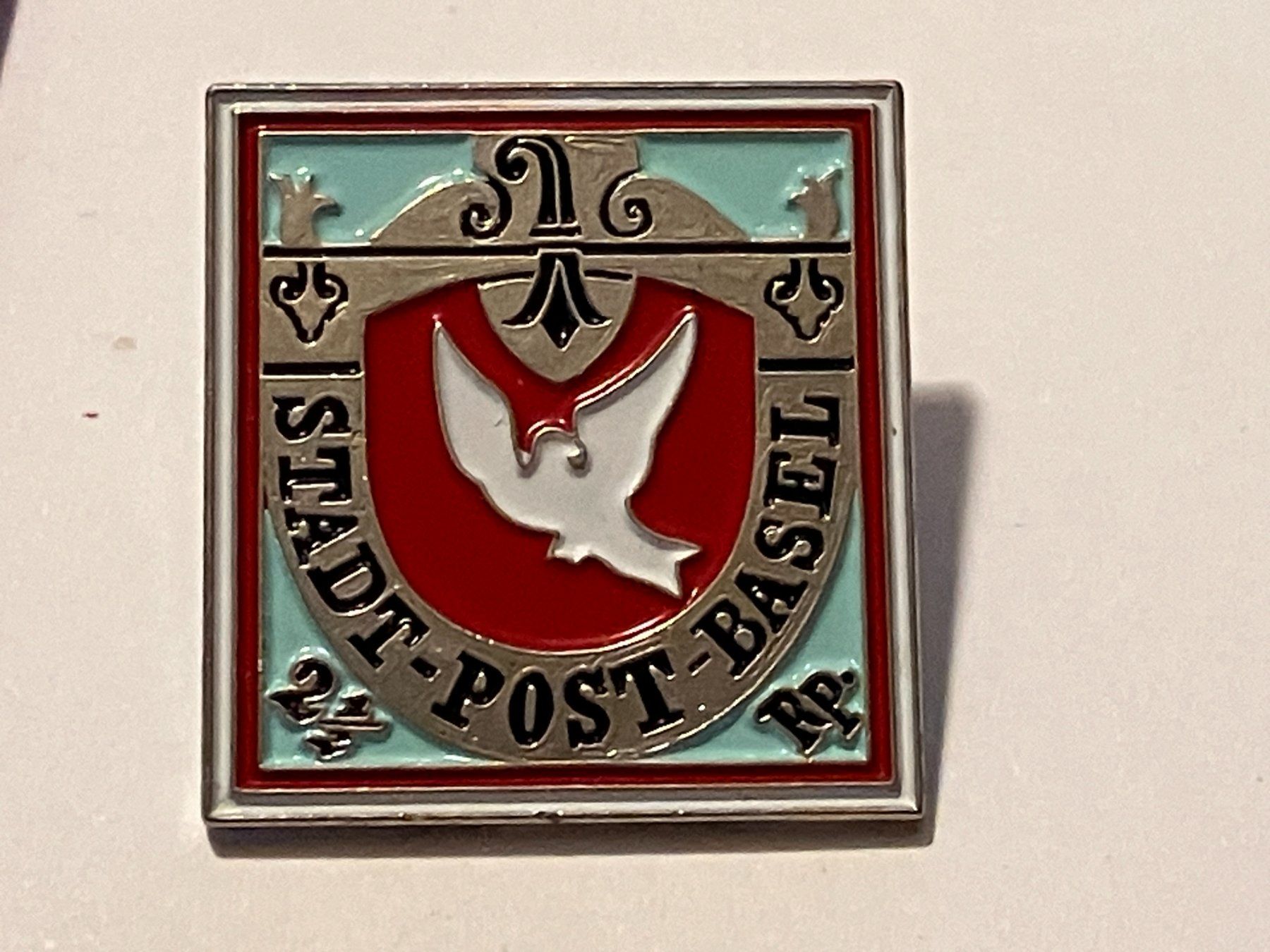 Placchette & Badge: 1 Pin Briefmarke Stadt Post Basel  – Usato da Basel venduto da djwwpp