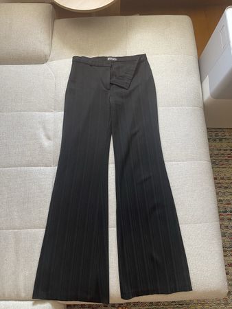 Damen Hose schwarz Grösse 40 MERKUR gestreift guter Zustand