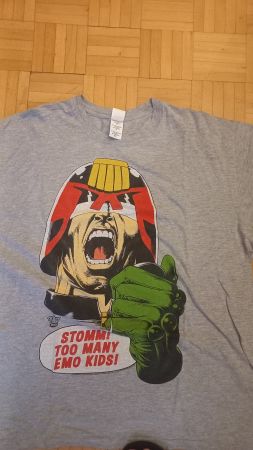 Judge Dredd Grey T-shirt in XL