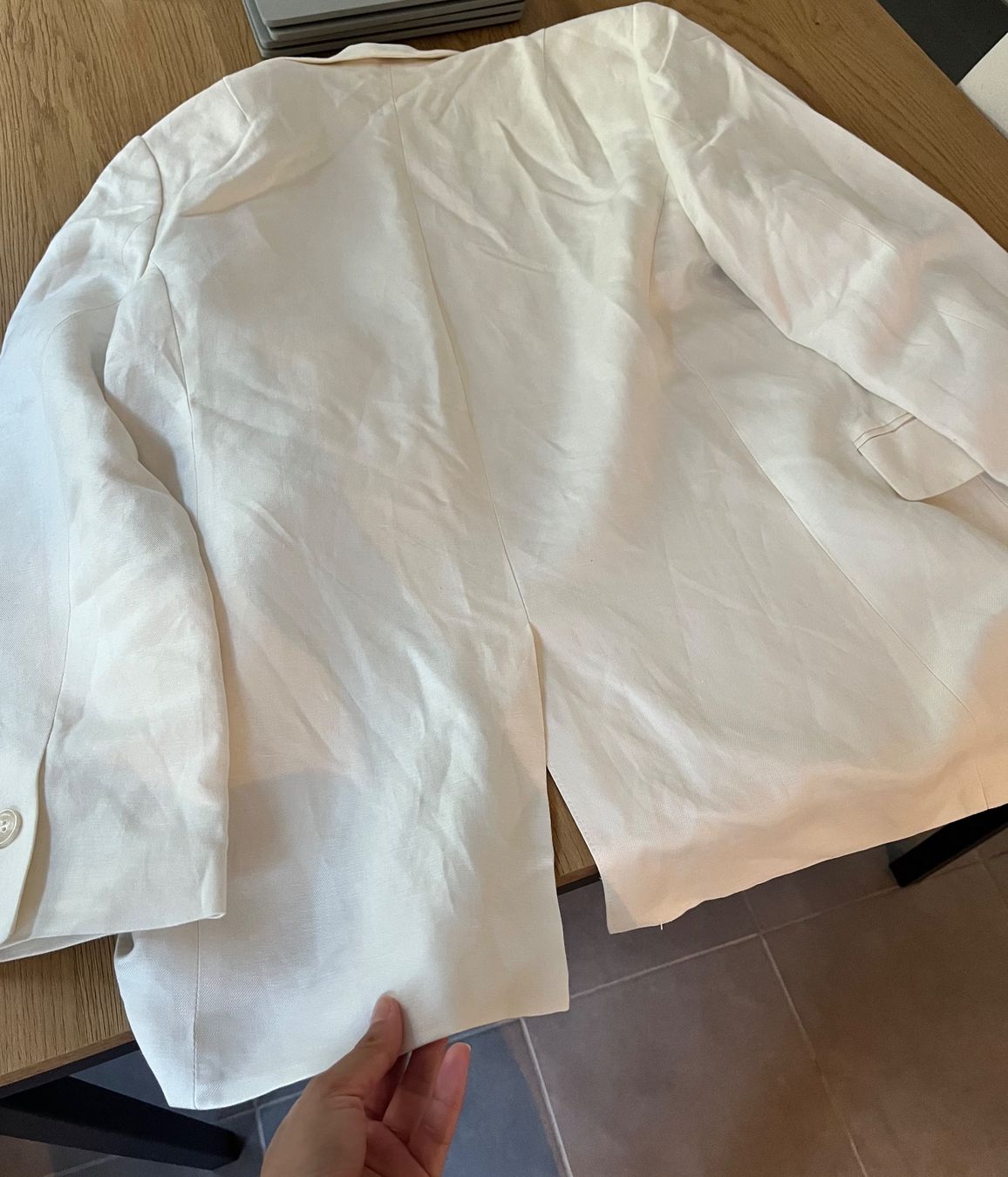 H&M Giacche: H&M Off-White Linen Blend Blazer Jacket - S – Usato da Zofingen venduto da lis_7xzz 6