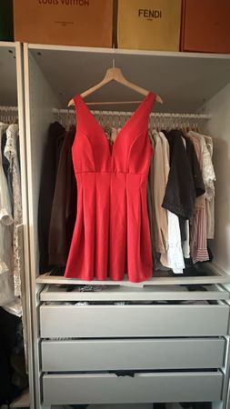 Elegantes rotes Skaterkleid – Gr. S/M