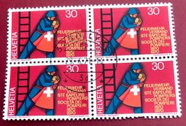 4 er Block Nr.477 mit Stempel  Lyss
