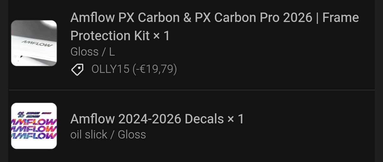 Amflow Pièces détachées: Amflow PX Carbon Rahmenschutzfolie – D'occasion à Bellach par Bubba77 3