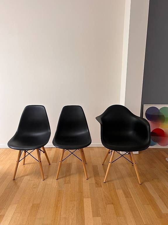Sedie: 3 Eames-Style Stühle Chairs  Mid-Century Style – Usato da Zürich venduto da the_waltzer