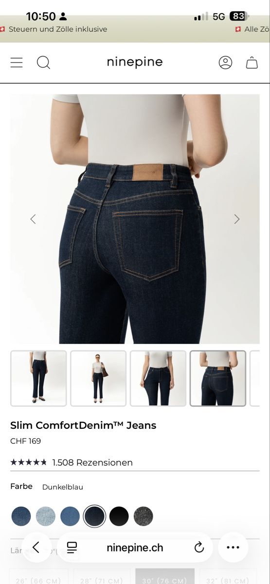Jeans: Ninepine Jeans Dunkelblau Grösse S/30 – Nuovo (secondo la descrizione) da Kiesen venduto da Patricia0104 4