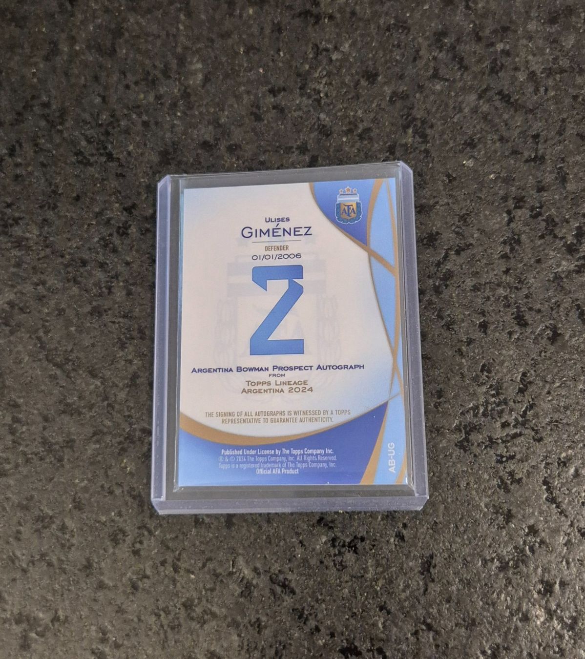 Topps Sammelbilder & Trading cards: Ulises Gimenez Autogramm - Argentinien - Topps – Neu (gemäss Beschreibung) aus Burg AG von Danoe 1