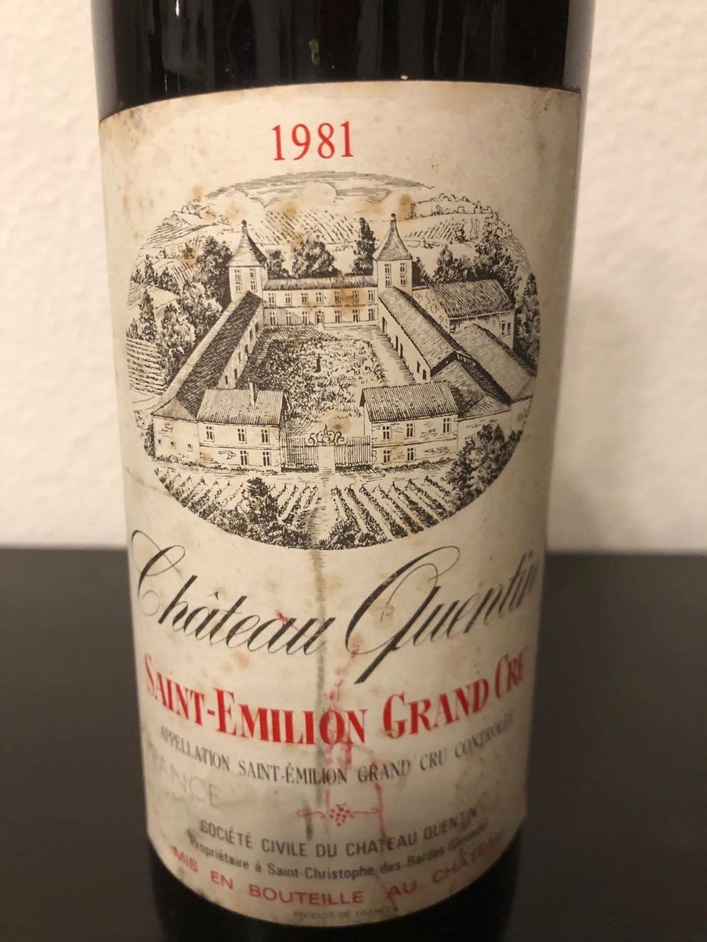 Vino: 1981 CHATEAU QUENTIN – Nuovo e nell'imballaggio originale da Münchenstein venduto da weinundspirituosen 3