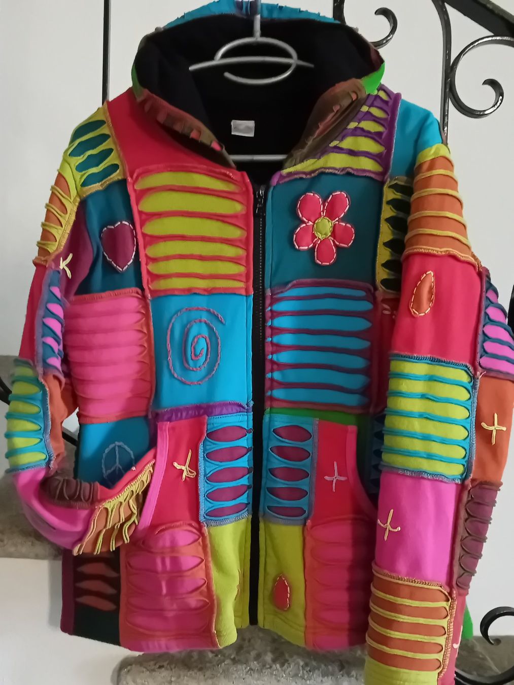 Jacken: Kuschelige warme bunte Jacke aus Nepal – Gebraucht aus Astano von mclotto