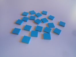 LEGO - 20 - BLAUE - GLATTE - PLÄTTLI - 2 X 2