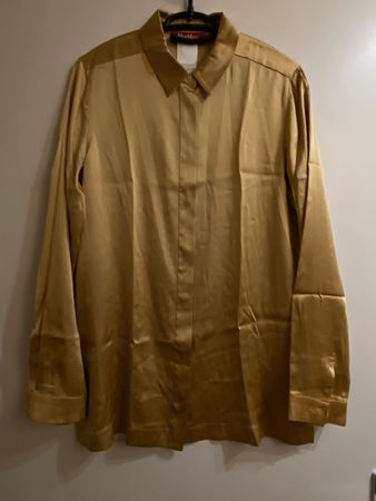 MAX MARA - Chemise en soie dorée - taille 36