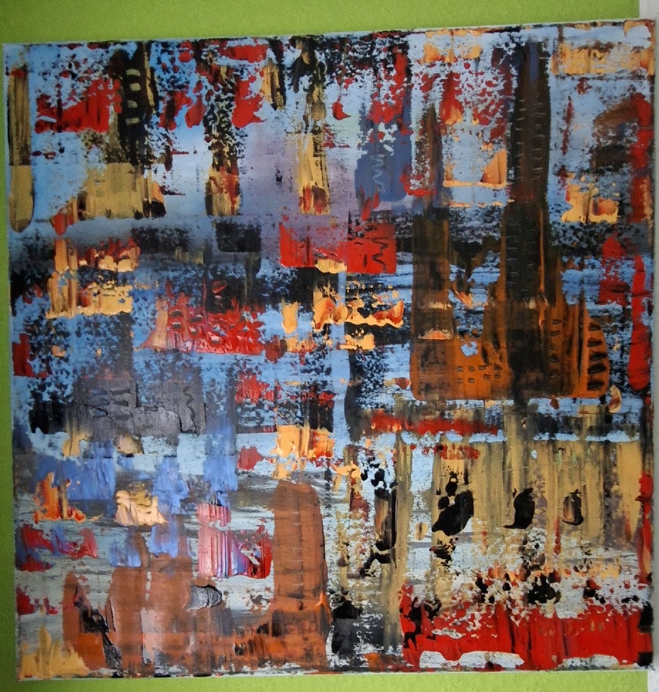 Dipinti: Gemälde "Fantasie Stadt" handmade 58×58 – Nuovo (secondo la descrizione) da Riehen venduto da Steinbock1970