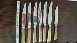 Tafelmesserset 7 Stk. Messer mit Horngriff Gravur Komet