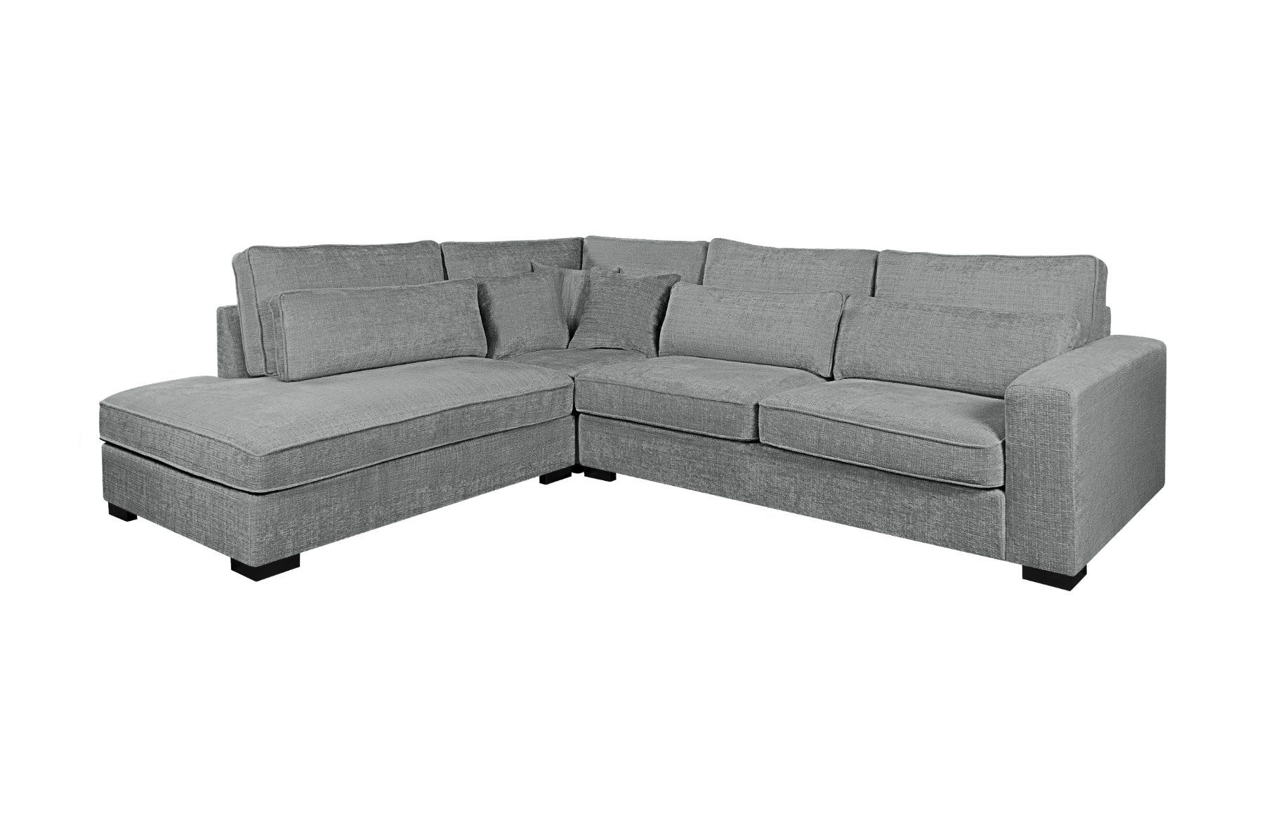 Divani: DESIGN ECKSOFA WEBSTOFF GRAU INKL NIERENKISSEN -50% – Nuovo e nell'imballaggio originale da Recherswil venduto da Moebel_Outlet 1
