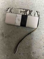 Guess Wallet Snake Print Beige Leather Wristlet Used