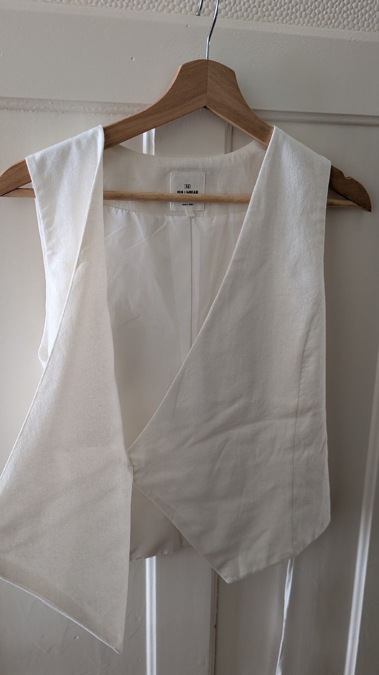 Pull&Bear Gilet & Giacche senza maniche: Weste Pull&Bear weiss Grösse S - neuwertig – Nuovo (secondo la descrizione) da Zürich venduto da adormideras 1
