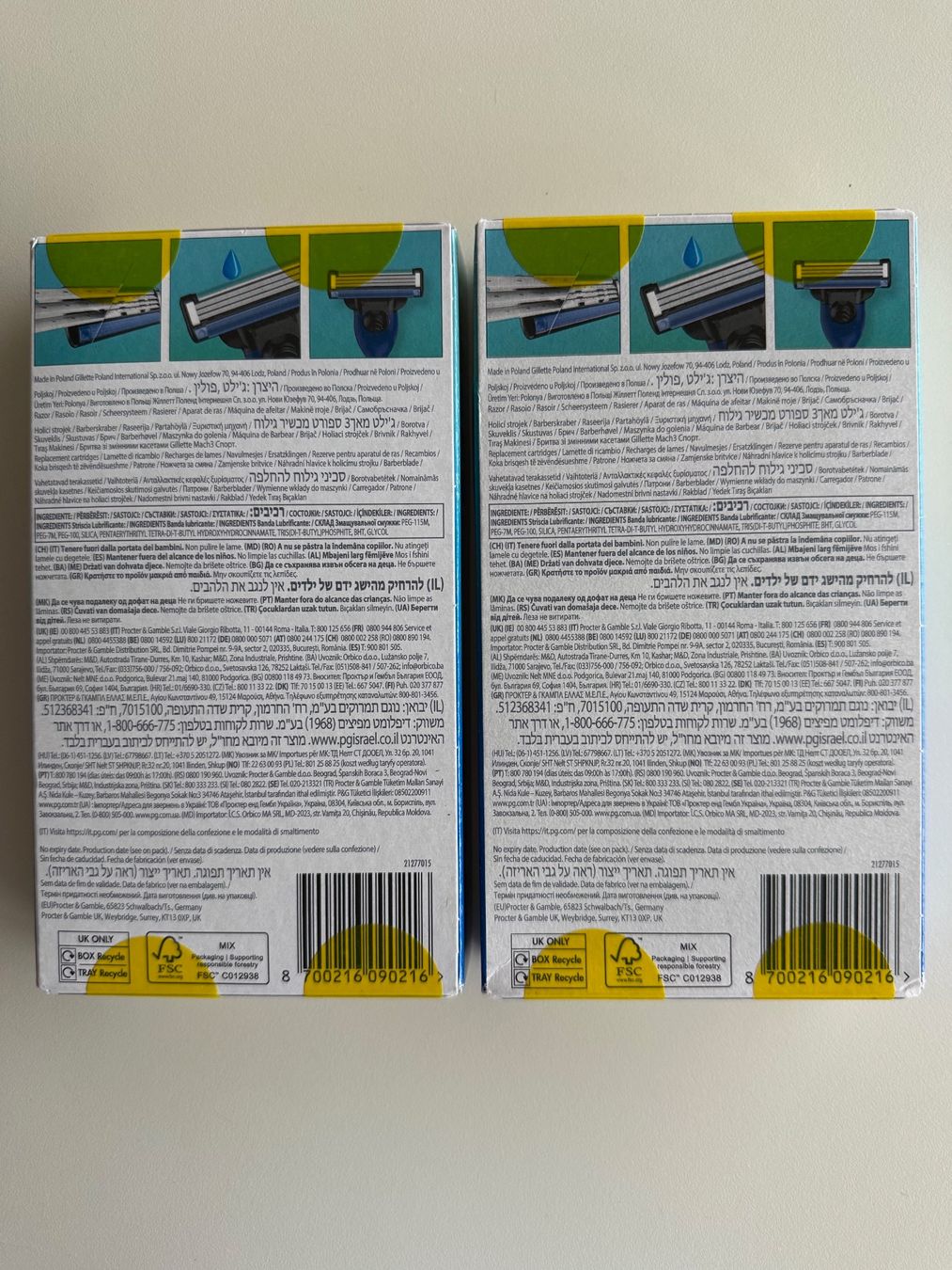 Gillette Rasoi & Lamette da barba: Gillette Mach3 Sport, 14 pcs – Nuovo e nell'imballaggio originale da St-Gingolph venduto da GoldenKeys 1