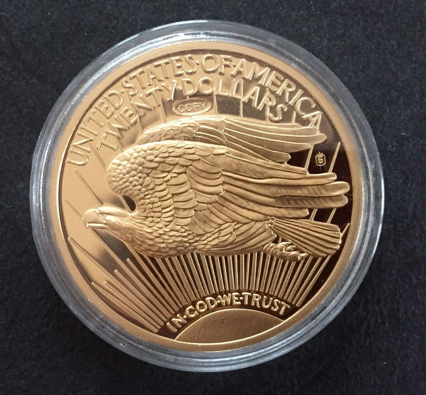 Tutti le monete: Replik Gold Eagle von 1933 – Nuovo e nell'imballaggio originale da Einsiedeln venduto da Fundgrube59