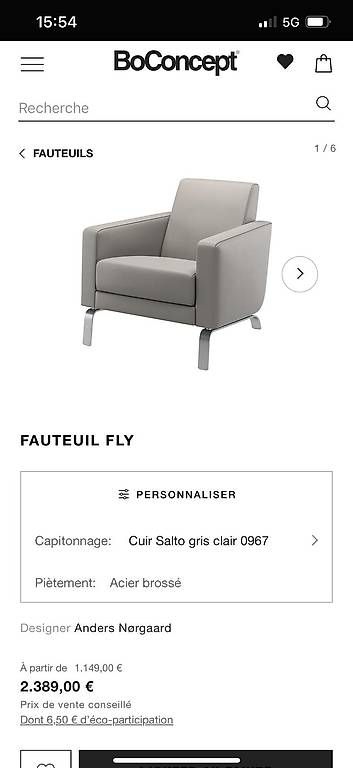 Poltrone: 2 fauteuils cuir - état impeccable – Usato da Lausanne venduto da michade 3