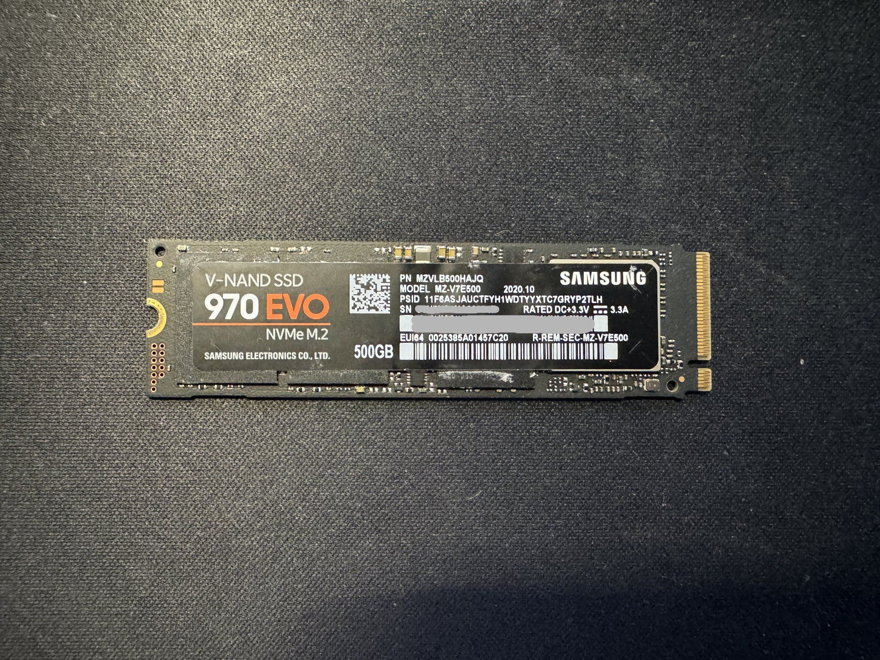 Samsung Harddisks: Samsung 970 EVO NVMe M.2 SSD – Gebraucht aus Bremgarten AG von joker_eat_world 1
