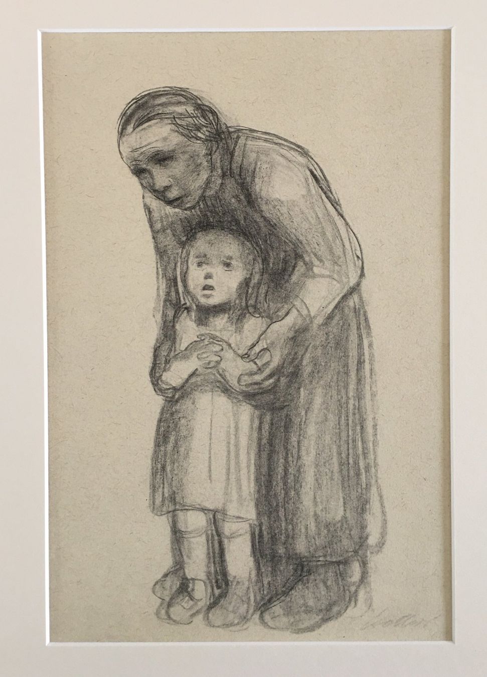 Grafiken & Lithographien: Käthe Kollwitz "Zeichnung Wallfahrtskapelle"  STRICHÄTZUNG – Gebraucht aus Nennigkofen von juhit