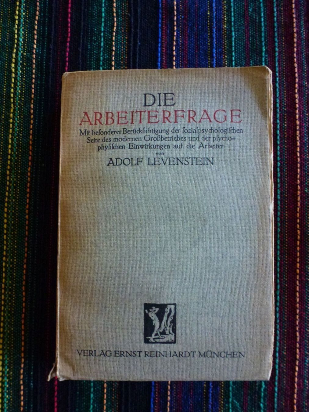 Libri: Adolf Levenstein: DIE ARBEITERFRAGE 1912 – Usato da Rotkreuz venduto da eulennest