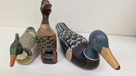 Holz Ente 3 Stk zusammen