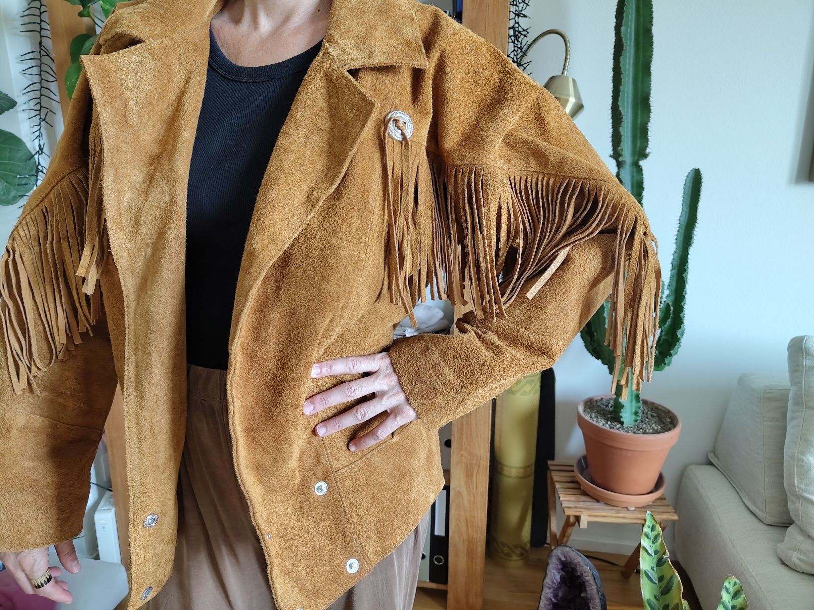 Giacche: Vintage Lederjacke mit Fransen – Usato da Zürich venduto da betzec 2