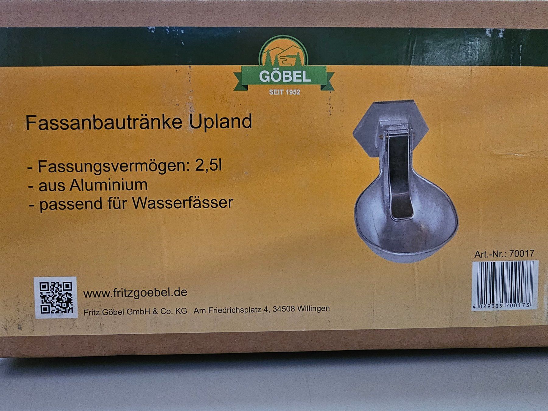 Mangimi: Anbau Tränke Göbel ab Fr. 1.- – Nuovo e nell'imballaggio originale da Koppigen venduto da Bracher_Mail-House