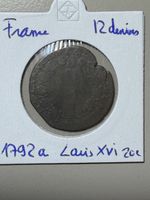 France - 12 deniers - 1792 a - Louis 14