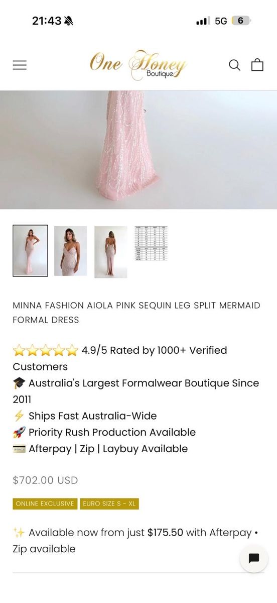 Robes: Aiola Pink Sequin Mermaid Abendkleid – D'occasion à Biel/Bienne par Jrsy_pha 3