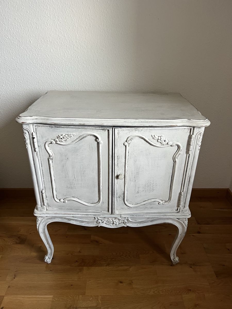 Cassettiere: Kommode mit Klappe und Türen weiss Shabby Chic Stil – Usato da Thun venduto da bendibu