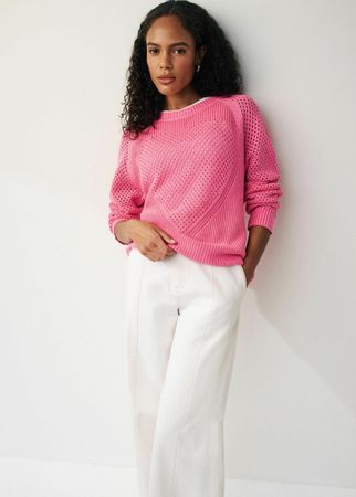 NEXT fluo pink sweater 100% cotton