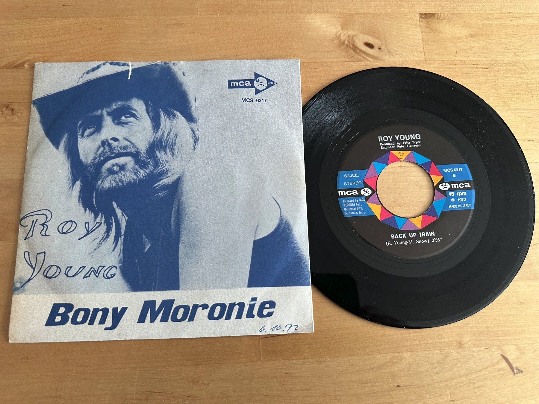 ROY YOUNG rare Bony Moroni Back up train Single Beatles (Gebraucht) in ...