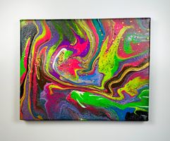 Acryl-Flüssigkeitsmalerei, rechteckig